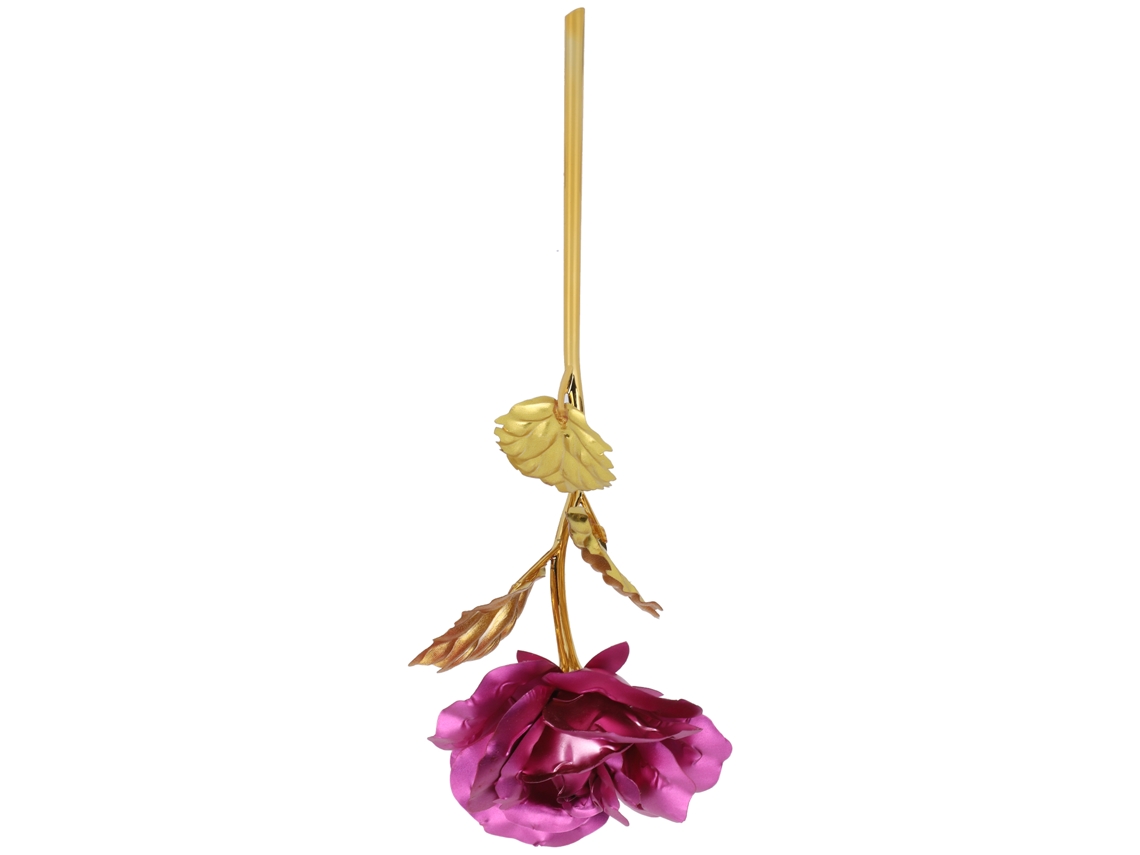 Rosa de Folha Dourada Luz Presente Dia Dos Namorados Casamento Decoração Forever Love