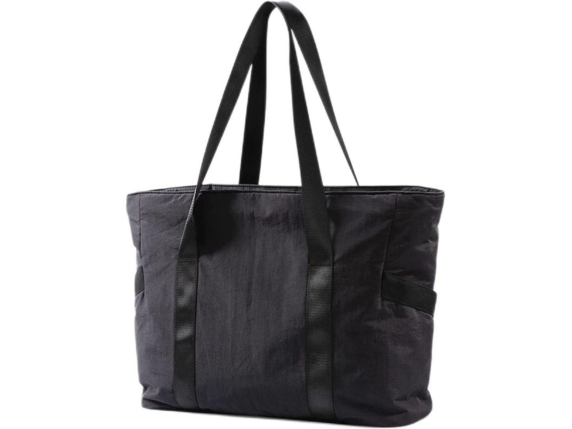 Bolso grande negro para mujer, multifuncional, con cremallera, para el trabajo, el gimnasio, la playa y viajes, 39 x 15,5 x 31 cm, Tommy01