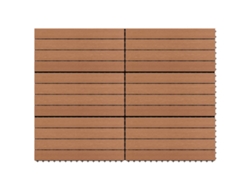 Baldosas 6 Unidades Wpc Marrón 1m² 60x30 Cm