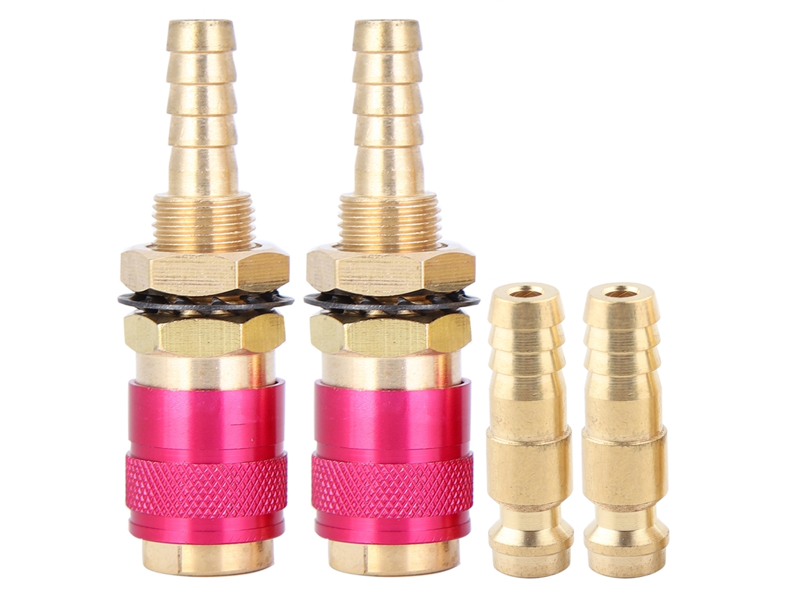2pcs Conector Rápido De Adaptador Enfriado Por Agua 8mm Para Antorcha De Soldadura Tig