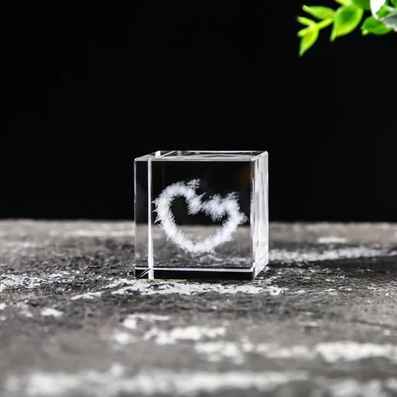 (estilo 5 40 Mm) Prisma De Vidrio Cuadrado De Cristal De 40 Mm Para Joyería, Cubo Grabado Con Láser 3d