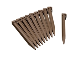 Conjunto 10 Clavija de anclaje NATURE Gris Topo Polipropileno