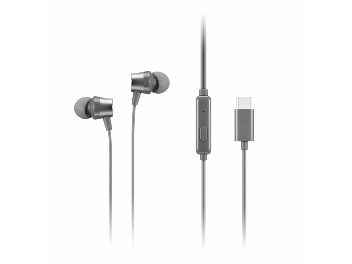 Auriculares con Micrófono LENOVO GXD1J77353 (Gris - USB - USB-C - Alámbrico)