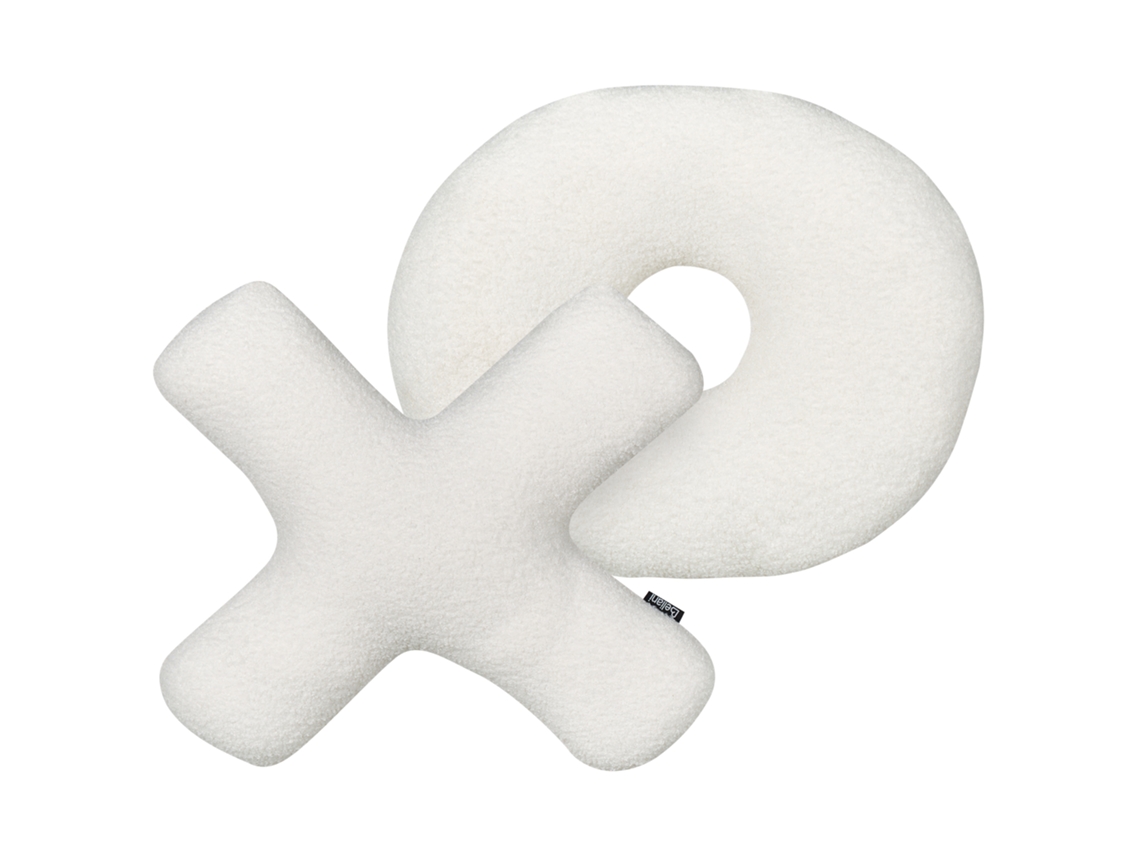 Cojines de las letras XO BELIANI Hesperis de Pelo sintético Blanco 51x51x4