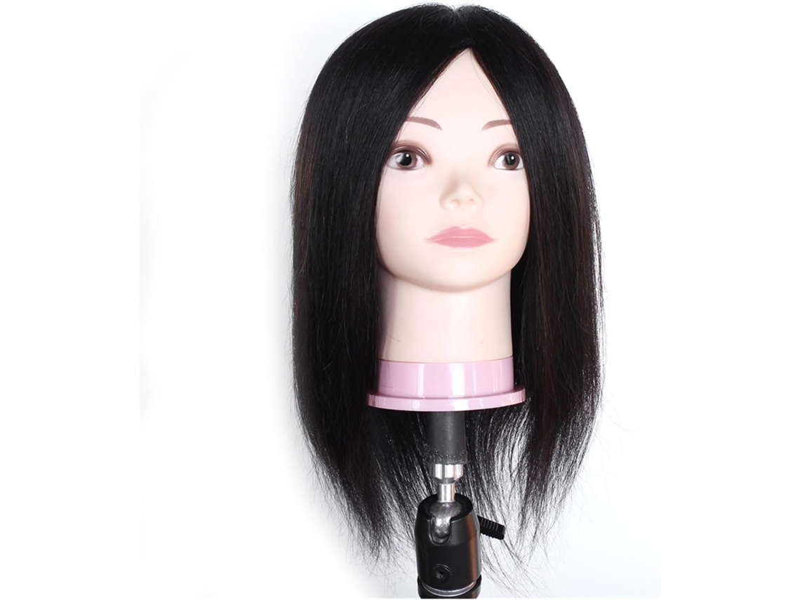 Cabeza De Maniquí Con Cabello Natural, Peinado Profesional, 35,6 Cm, Color Natural, Remy.