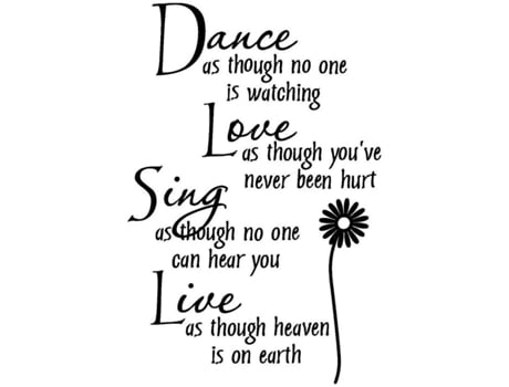 Dance Love Sing Live Wall Decal Quotes Vinilo removible DIY Pegatinas de pared Home Living Room Art Decor ZMDECQNA