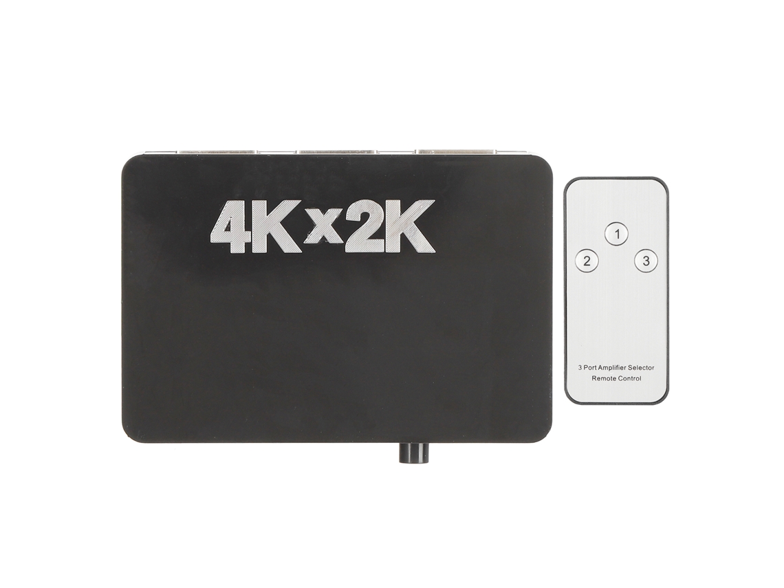 Conmutador Hdmi Con 3 Entradas Y 1 Salida, Con Mando A Distancia. Compatible Con Señal De Vídeo Hd 4k 2160p.