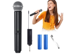 Sistema de micrófono inalámbrico UHF profesional de dos canales, equipado con micrófono dinámico y receptor recargable. MDUG (Tipo A)