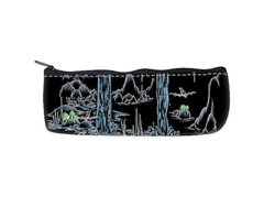 Estuche organizador con cremallera y diseño de murciélagos en la cueva, con diseño en cascada, Chennnls