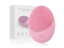 Cepillo de limpieza facial impermeable Chrui, silicona extra suave (rosa)