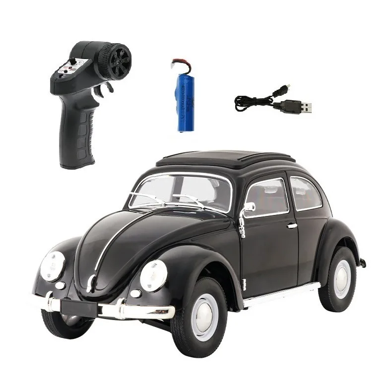 Coche De Juguete Teledirigido (negro), Apto Para Volkswagen Beetle Hardtop