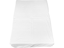 Sábana Bajera Ajustable De Algodón Para El Hogar, Color Blanco Liso, Ideal Para Hoteles Y Con Superficie Antideslizante.
