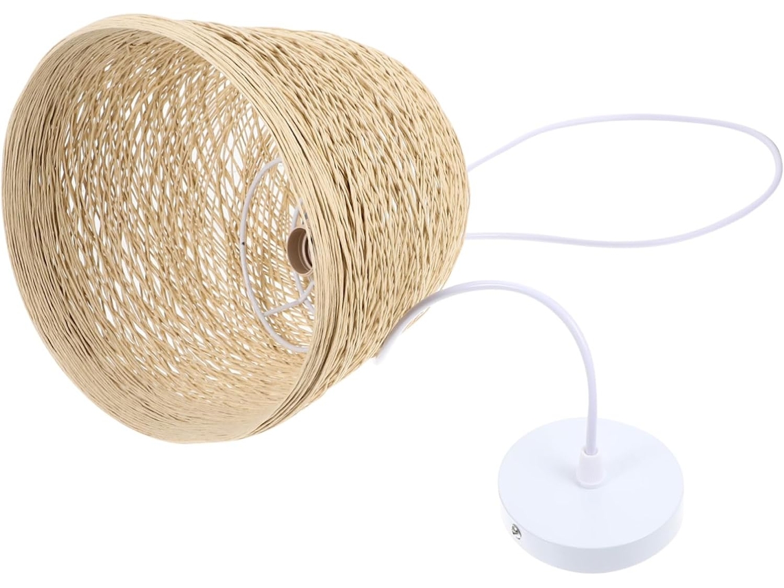 Lámpara De Techo Colgante De Ratán Tejido, Luminaria De Interior Para Sala De Estar, Hogar, Restaurante.