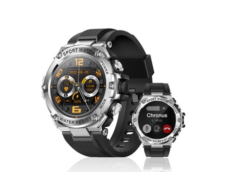 Reloj Inteligente Militar CHRONUS T88 800Mah Función de Llamada Plateado