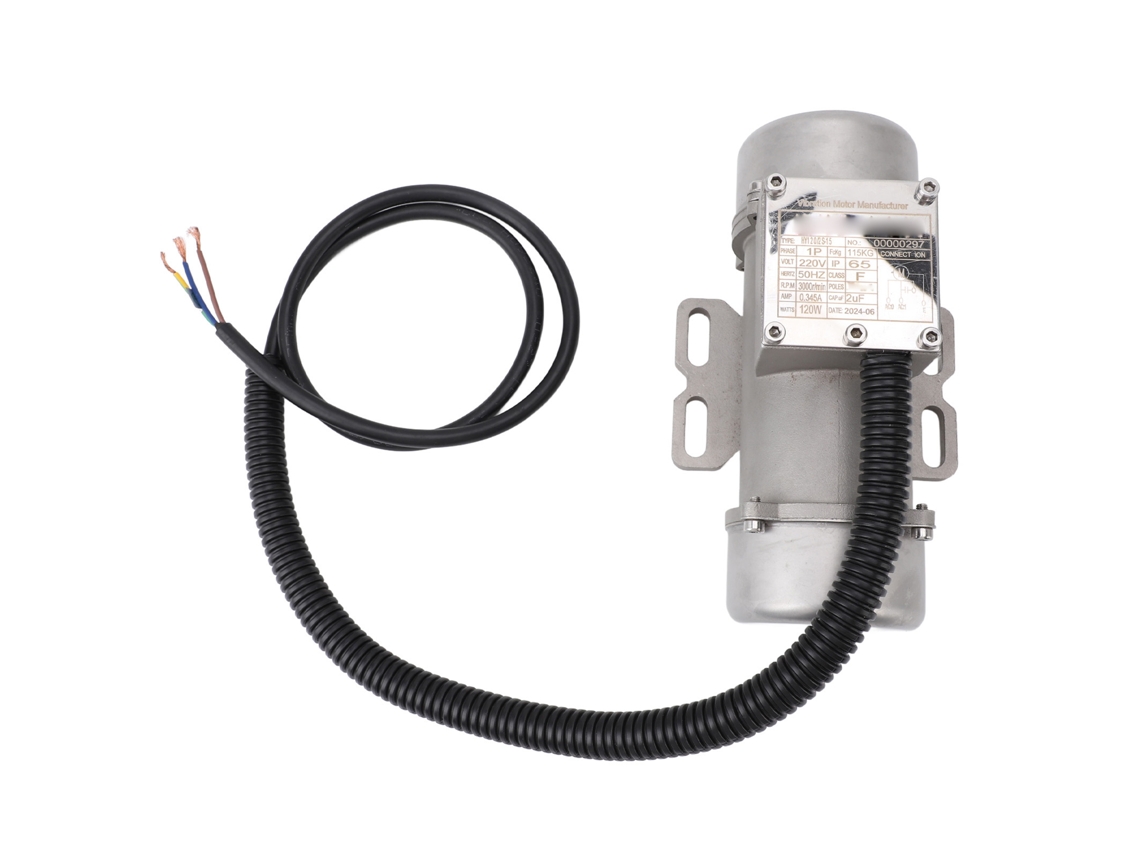 Motor vibratorio de hormigón de acero inoxidable, 220 V, 3000 R/min, IP65, monofásico, asíncrono, para mesa vibratoria de arena, 120 W, 115 kg