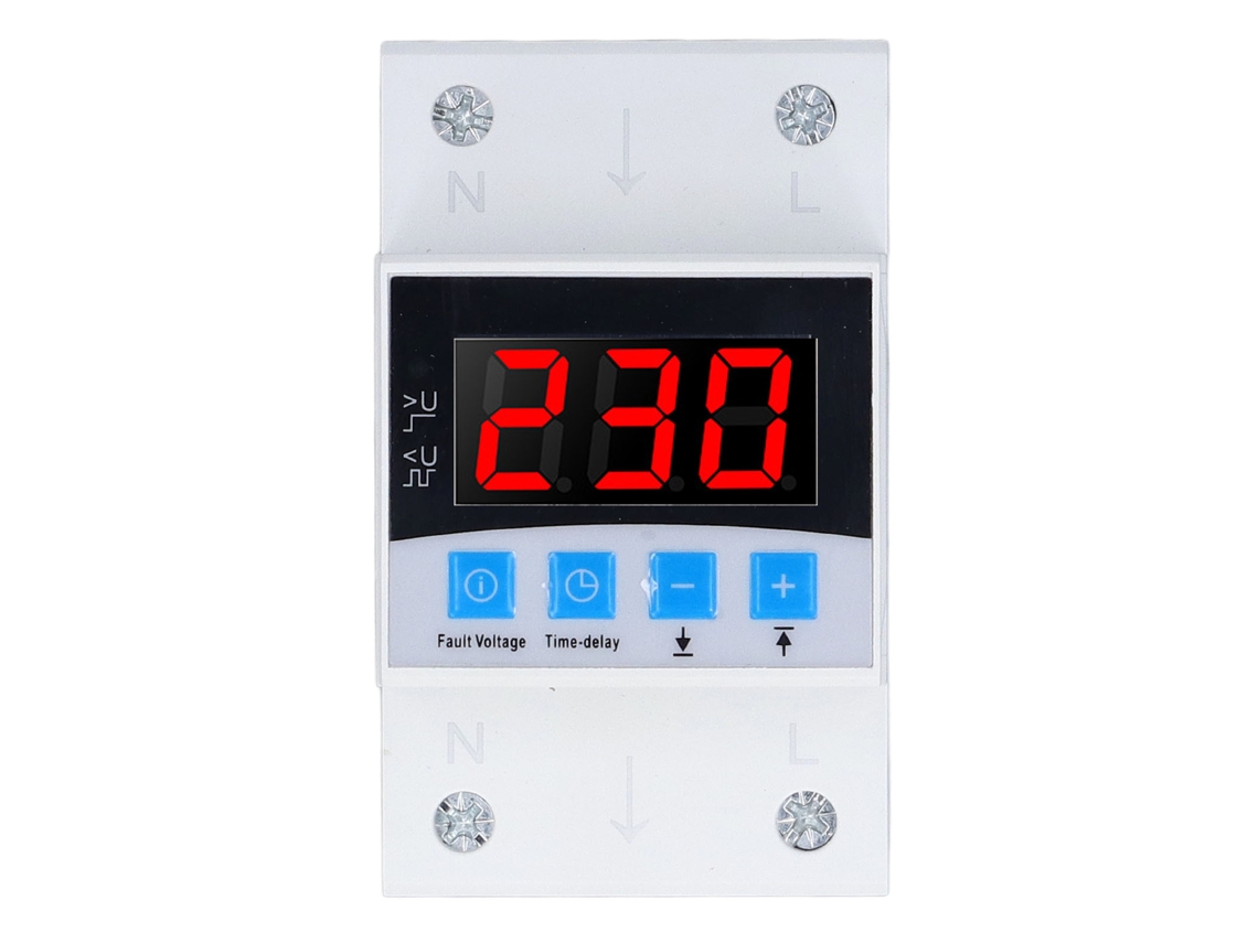 2026velora-protector De Voltaje Ajustable Autorecuperable Sobrecarga Y Bajo Voltaje Ac80‑300v 80a