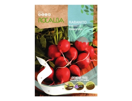 ROCALBA Fitas de Rabanete Redondo Vermelho 3X1 67M Pacote 5 Envelopes