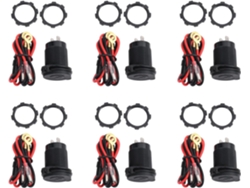 Cargador De Coche Herold 6x Charge 3.0 Con Doble Puerto Usb, 12 V, 36 W E Interruptor Verde.