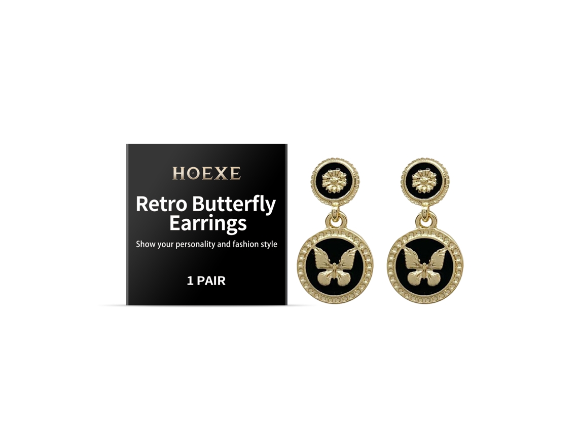 Pendientes de mariposa de estilo retro para mujer - Worten