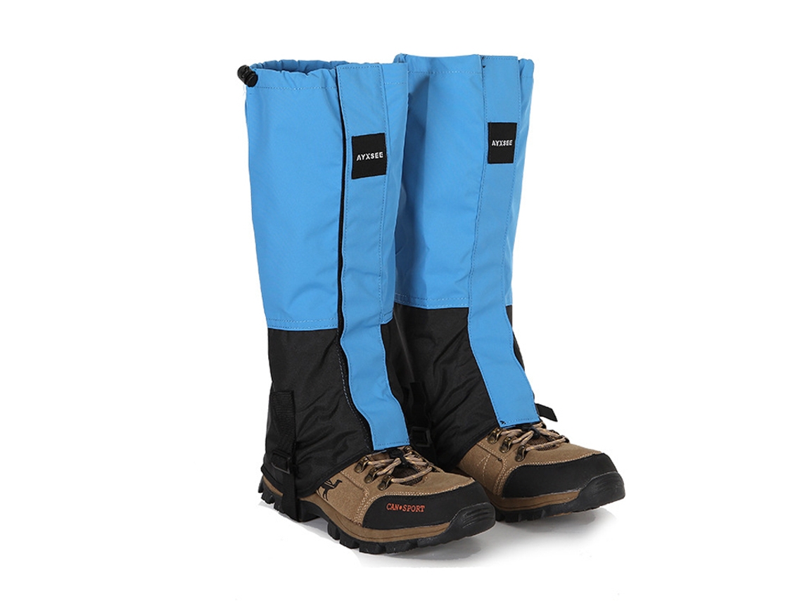 Polainas impermeables para senderismo, ideales para montañismo, esquí, acampada, caza y otras actividades en climas cálidos Mdug (azul, 44 cm de alto)