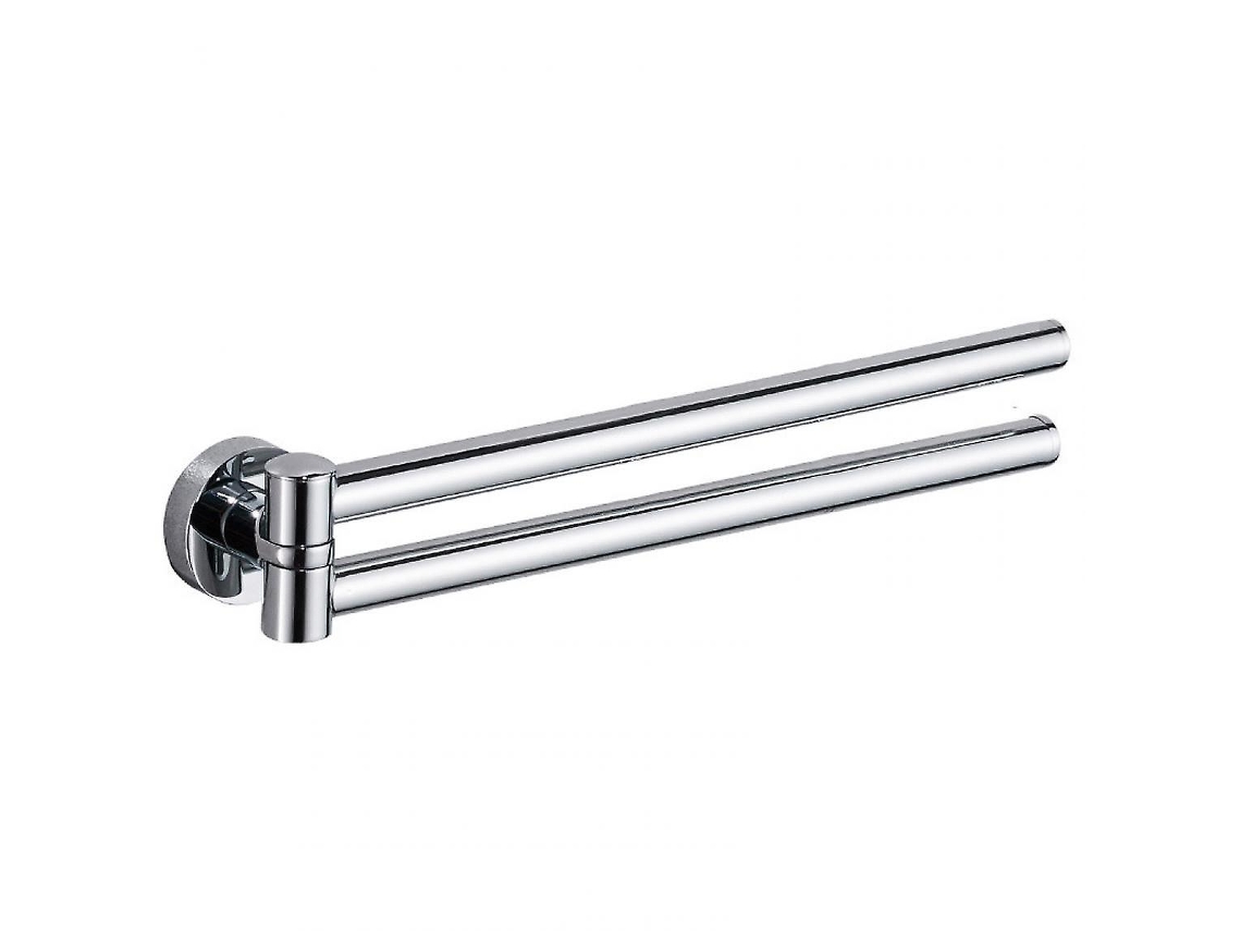 Toallero giratorio de acero inoxidable para baño, círculo longitudinal, aro doble para toallas, soporte de pared para baño Gusshious