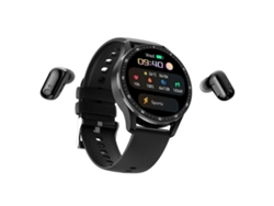 Reloj inteligente 2 en 1 con monitor de frecuencia cardíaca, Bluetooth y rastreador de actividad física TWS para teléfono inteligente.