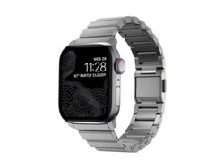 NOMAD Correa de titanio para Apple Watch V2 6-9 SE Plateado