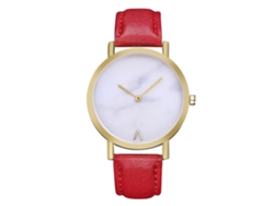 Reloj De Pulsera De Cuarzo Para Mujer Zhoulianfa Con Correa Sencilla De Pu Roja.