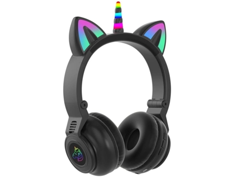 Auriculares Bluetooth ENKERS Niños Inalámbrico/Alámbrico con Luces Led Niños Sobre Oreja con Micrófono