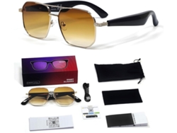 Gafas inteligentes Eifson Gy300, traducción con IA para viajes y negocios, con reproducción de música (Golden Tea)