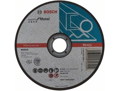 Disco de Corte BOSCH Recto Expert para Metal As 46 T Bf - 150 mm - 1.6 mm
