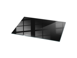 Espejo de sobremesa rectangular de cristal (100 x 50 cm - Negro liso)