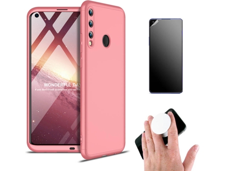 Kit Carcasa Y Protector Huawei P40 Lite Ultimatte Slim Armor 360º Y Popsocket Rosa