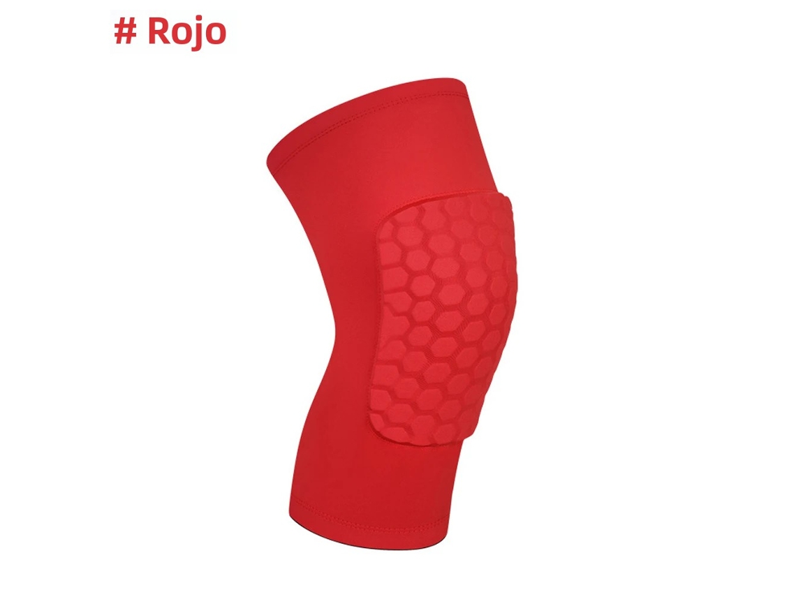 Rodillera corta de nido de abeja, rodillera de baloncesto Mdug (pieza roja S1)