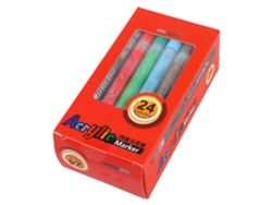 24 Bolígrafos De Tinta Acrílica Con Punta De 1-2 Mm, De Secado Rápido, Resistentes Al Agua, Para Arte Y Material Escolar.