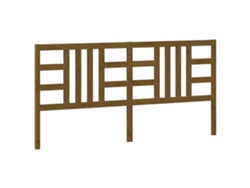 Cabecero de cama MAISON EXCLUSIVE en pino macizo color miel, 206x4x100 cm