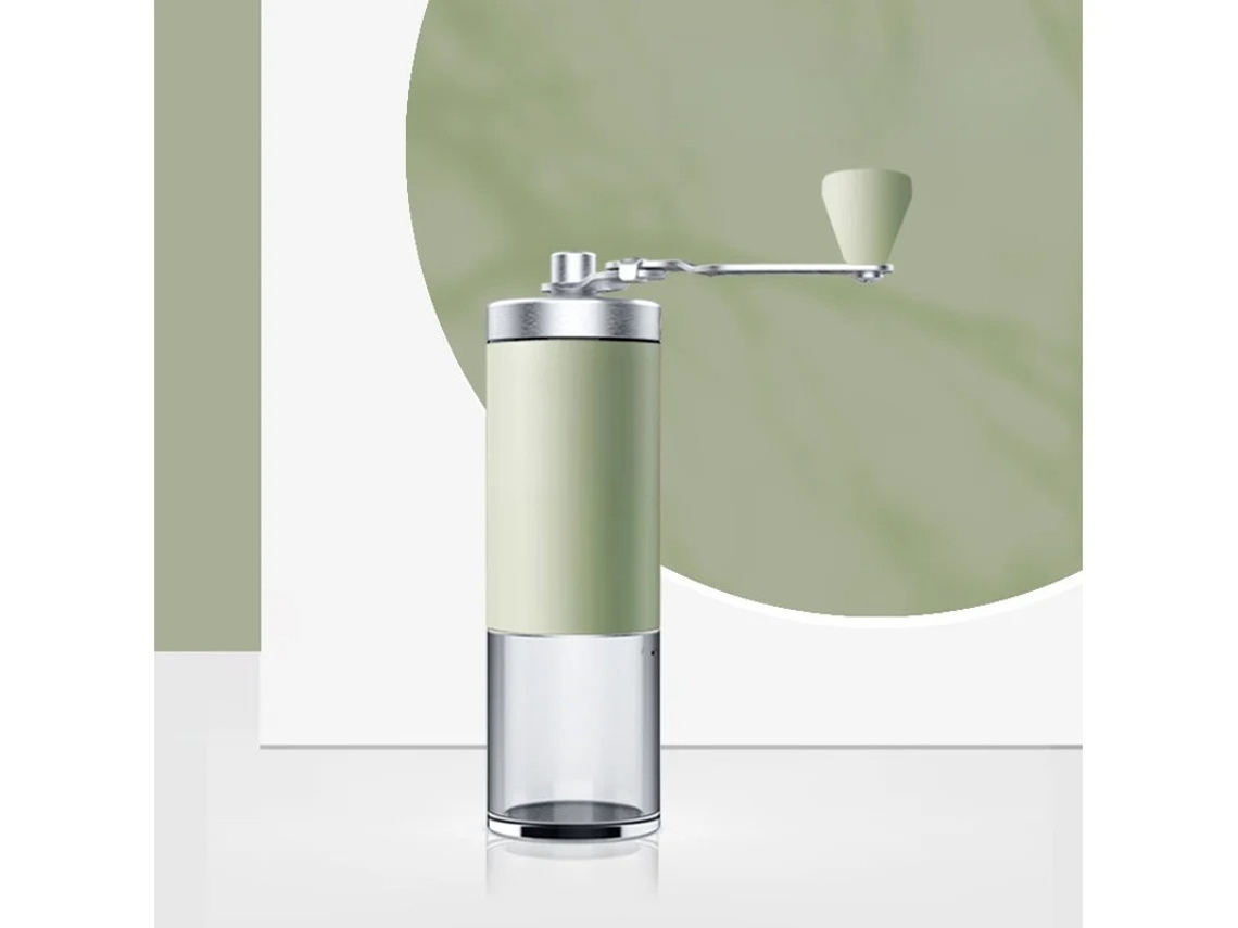 Molinillo de café Yizhood con grado de molienda ajustable y manivela (verde)