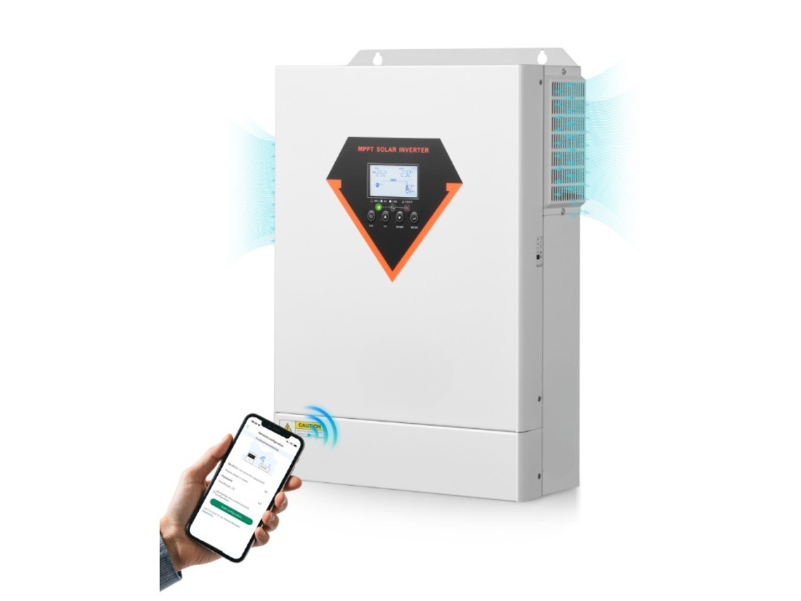 Inversor solar híbrido de 6000 W con MPPT, Wifi y monitorización Tekmaquinas