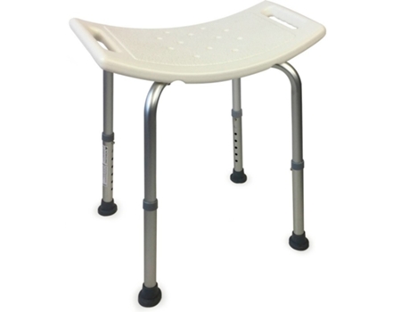 Taburete Para Ducha MOBICLINIC Aluminio Regulable En Altura Antideslizante Respaldo Silla Para Baño Taburete Para Baño Modelo San Fermín