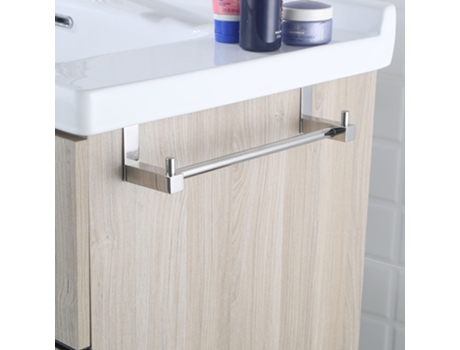 Toallero de mueble lateral sin taladros con perchas 36 cm