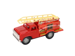 Camión De Bomberos Retro De Hierro, Juguete Decorativo Para El Hogar Con Escalera.