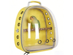 Transportín para loros Digitallab, totalmente ventilado, diseñado para viajar (amarillo)
