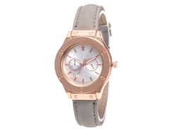 Reloj De Pulsera Informal Para Mujer Con Correa De Piel Sintética Gris, Estilo Moderno.