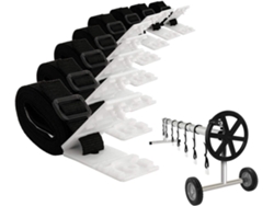 RNEMITERY Solución de accesorio de cubierta de la piscina, kit de correa de carrete de cubierta solar para piscinas en el suelo, material de calidad premium que