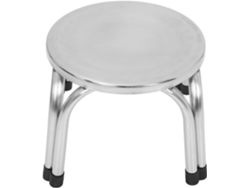 Taburete De Cocina De Acero Inoxidable Con Patas Antideslizantes, Compacto Y Moderno Para Uso En Interiores.