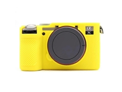 Funda protectora de silicona con textura de lichi compatible con Sony A7cr/A7c II, funda anticolisión para cámara Facpoet