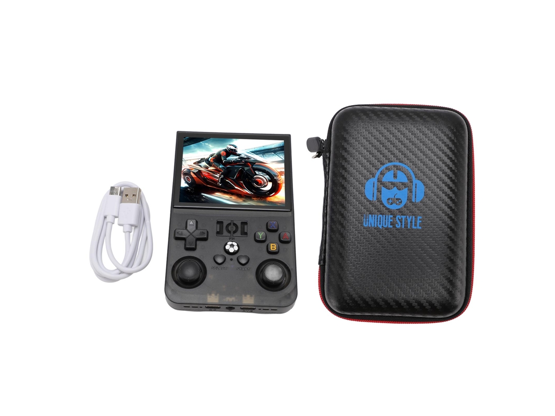 Consola De Juegos Portátil Retro R36pro De 3,5" Ips, Batería De 4000 Mah, Compatible Con Más De 60 Emuladores De Sistema Dual.