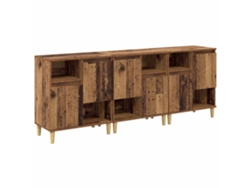 Aparador de madera antigua de 3 piezas, 60 x 35 x 70 cm, EXCLUSIVO DE LA CASA