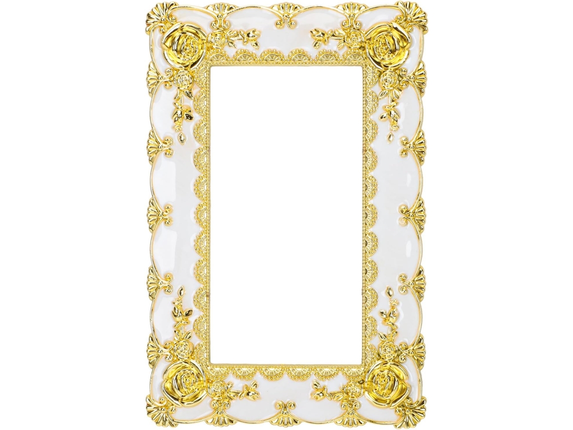 Interruptores dobles autoadhesivos de plástico dorado, removibles, sin dejar rastro, elegante decoración de estilo europeo GOKOCO