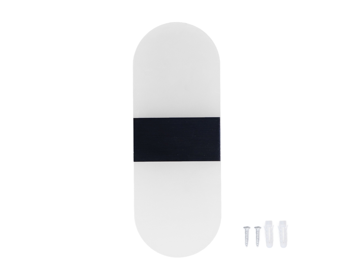 2026-lámpara De Pared Led Acrílico Moderna 6w 360° Arriba Abajo 90-265v Negra Para Pasillo Dormitorio Restaurante